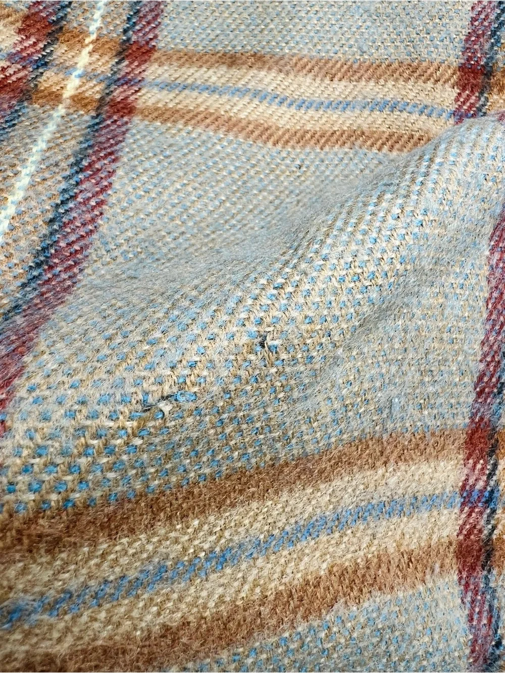 Vintage Burberry’s Yellow Plaid Lambswool Scarf